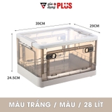Hộp Nhựa Đựng Đồ Lớn, Trong Suốt 50L, Có Nắp & Bánh Xe Cao Cấp Đựng Đồ Chơi, Quần Áo, Để Sau Xe Ô tô – ảnh 17