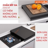Tấm chắn mặt bếp ga inox 304, sơn tĩnh điện để đồ đa năng thêm không gian sử dụng cho bếp hẹp LAZYDO (LZ-0251) – ảnh 4