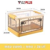 Hộp Nhựa Đựng Đồ Lớn, Trong Suốt 50L, Có Nắp & Bánh Xe Cao Cấp Đựng Đồ Chơi, Quần Áo, Để Sau Xe Ô tô – ảnh 16