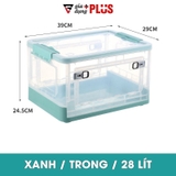 Hộp Nhựa Đựng Đồ Lớn, Trong Suốt 50L, Có Nắp & Bánh Xe Cao Cấp Đựng Đồ Chơi, Quần Áo, Để Sau Xe Ô tô – ảnh 18