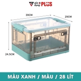 Hộp Nhựa Đựng Đồ Lớn, Trong Suốt 50L, Có Nắp & Bánh Xe Cao Cấp Đựng Đồ Chơi, Quần Áo, Để Sau Xe Ô tô – ảnh 14