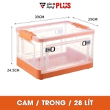 Hộp Nhựa Đựng Đồ Lớn, Trong Suốt 50L, Có Nắp & Bánh Xe Cao Cấp Đựng Đồ Chơi, Quần Áo, Để Sau Xe Ô tô – ảnh 20