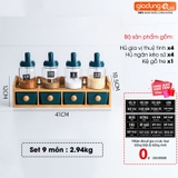 🔴OUTLET | Bộ Hộp Đựng Gia Vị Gốm Sứ Xanh Ngọc Lục Bảo | Kèm Kệ Gỗ & Bình Đựng Dầu Thuỷ Tinh Cao Cấp – ảnh 11