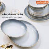 🔴OUTLET | Bộ chén bát sứ Gradient Xám (Grey Gradient) cao cấp nhập khẩu – ảnh 3