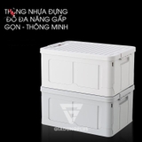 Thùng Nhựa PP Đựng Đồ Gấp Gọn, Có Nắp Đậy Kín Gấp Gọn Thông Minh 38L Đựng Sách, Quần Áo, Đồ Chơi Đa Năng LAZYDO (LZ-0512) – ảnh 4