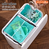 Thùng rác 2 ngăn đa năng treo tường (hoặc cánh tủ bếp) đựng tách biệt khô và nước, dung tích 12L - LAZYDO (LZ-0145) – ảnh 8