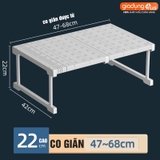 Kệ chia ngăn tủ quần áo, phân chia tủ bếp nhựa PP thiết kế đa năng tiện lợi co giãn, có chân đứng LAZYDO (LZ-0543) – ảnh 17