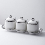 🔴OUTLET | Bộ hũ đựng gia vị gốm sứ (kèm khay sứ) sang trọng phong cách Bắc Âu – ảnh 12