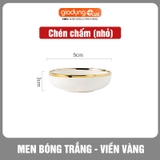 🔴OUTLET | Chén, bát, tô, đĩa sứ xanh ngọc lục bảo viền vàng phong cách Bắc Âu cao cấp – ảnh 7