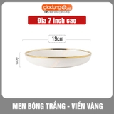 🔴OUTLET | Chén, bát, tô, đĩa sứ xanh ngọc lục bảo viền vàng phong cách Bắc Âu cao cấp – ảnh 11