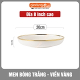 🔴OUTLET | Chén, bát, tô, đĩa sứ xanh ngọc lục bảo viền vàng phong cách Bắc Âu cao cấp – ảnh 12