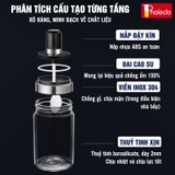 Lọ đựng gia vị thuỷ tinh nhà bếp, thuỷ tinh boro chịu nhiệt và chịu lực, thiết kế muỗng liền nắp thông minh LAZYDO P0322 – ảnh 15