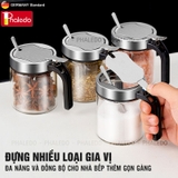 Hũ đựng gia vị thuỷ tinh borosilicate đa năng, nắp đậy inox 304 thông minh - tặng kèm muỗng Phaledo P-0328 – ảnh 14