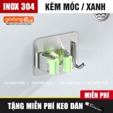 Kẹp giữ chổi, cây lau nhà dán tường 2in1 kèm móc treo bằng inox 304 chống gỉ, siêu chắc và chịu lực – ảnh 26