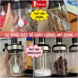 Lọ đựng gia vị thuỷ tinh nhà bếp, thuỷ tinh boro chịu nhiệt và chịu lực, thiết kế muỗng liền nắp thông minh LAZYDO P0322 – ảnh 16