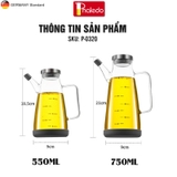Bình  thuỷ tinh đựng dầu ăn, nước mắm dung tích lớn 1000ML cao cấp, nắp đậy kín bằng inox 304 & tay cầm PHALEDO P-0320 – ảnh 17