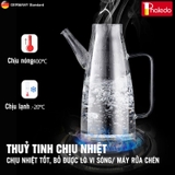 Bình  thuỷ tinh đựng dầu ăn, nước mắm dung tích lớn 1000ML cao cấp, nắp đậy kín bằng inox 304 & tay cầm PHALEDO P-0320 – ảnh 16