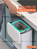 Thùng rác nhà tắm treo tường đa năng LAZYDO có nắp trượt thông minh, thùng rác nhà vệ sinh tiện lợi có ruột Lazydo – ảnh 9