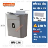 Thùng rác nhà tắm treo tường đa năng LAZYDO có nắp trượt thông minh, thùng rác nhà vệ sinh tiện lợi có ruột Lazydo – ảnh 22
