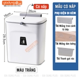 Thùng rác nhà tắm treo tường đa năng LAZYDO có nắp trượt thông minh, thùng rác nhà vệ sinh tiện lợi có ruột Lazydo – ảnh 18