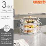 Lồng bàn giữ nhiệt đa năng 360 độ nhựa PET có nhiều tầng giúp chống bụi & côn trùng - bảo quản đồ ăn cho mùa Đông & Tết – ảnh 10