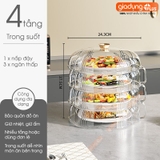 Lồng bàn giữ nhiệt đa năng 360 độ nhựa PET có nhiều tầng giúp chống bụi & côn trùng - bảo quản đồ ăn cho mùa Đông & Tết – ảnh 12