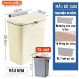 Thùng rác nhà tắm treo tường đa năng LAZYDO có nắp trượt thông minh, thùng rác nhà vệ sinh tiện lợi có ruột Lazydo – ảnh 17