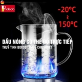 Ca Lọc Dầu Ăn Thuỷ Tinh Borosilicate, Bình Lọc Dầu Ăn Nắp Inox 304 Cao Cấp Dung Tích Lớn (800ML, 1000ML, 1300ML) PHALEDO – ảnh 10