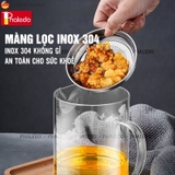 Ca Lọc Dầu Ăn Thuỷ Tinh Borosilicate, Bình Lọc Dầu Ăn Nắp Inox 304 Cao Cấp Dung Tích Lớn (800ML, 1000ML, 1300ML) PHALEDO – ảnh 11