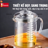 Ca Lọc Dầu Ăn Thuỷ Tinh Borosilicate, Bình Lọc Dầu Ăn Nắp Inox 304 Cao Cấp Dung Tích Lớn (800ML, 1000ML, 1300ML) PHALEDO – ảnh 14