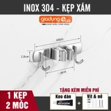 Thanh kẹp cây lau nhà & móc treo dán tường tích hợp 2in1 đa năng, kẹp chổi inox 304 ERMO (LZ0711) – ảnh 14