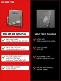 Móc dán tường chịu lực inox 304, móc treo tường siêu dính trong suốt treo đồ đa năng (+tặng kèm keo) – ảnh 9