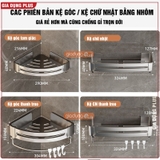Kệ để đồ nhà tắm - kệ góc nhà tắm dán tường bằng keo hoặc ốc vít(tặng kèm keo dán, bộ ốc vít) LTENG ER-0725 – ảnh 9