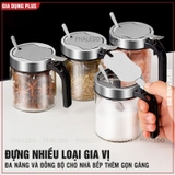 Lọ đựng gia vị thuỷ tinh boroslicate nắp bật bằng Inox 304 cao cấp (+tặng kèm thìa inox 304) PHALEDO – ảnh 13