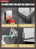 Móc dán tường chịu lực inox 304, móc treo tường siêu dính trong suốt treo đồ đa năng (+tặng kèm keo) – ảnh 8