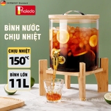 Bình Nước Thuỷ Tinh Borosilicate Cao Cấp Chịu Nhiệt Tốt Cho Nhà Hàng, Quán Ăn, Tiệc Tùng, Chân Đế Gỗ Tre -PHALEDO – ảnh 13
