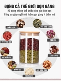 Lọ Thuỷ Tinh Nắp Kín Có Tay Cầm, Lọ Thuỷ Tinh Nắp Gỗ Borosilicate Chịu Nhiệt, Không Chứa Chì Cao Cấp PHALEDO (P-0361) – ảnh 10