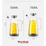 Bình dầu ăn, nước mắm 750ml- thuỷ tinh borosilicate, có tay cầm, đế cao su cao cấp chống vỡ - VIMORA – ảnh 7