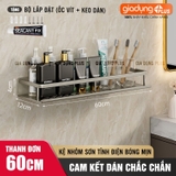 Kệ để đồ nhà tắm ERMO dán tường bằng keo hoặc ốc vít, chất liệu nhôm cao cấp, chống gỉ (ER-0744) – ảnh 15