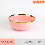 🔴OUTLET | Chén chấm, chén cơm, tô bát & đĩa sứ màu hồng phấn, hồng vân đá cao cấp phong cách Bắc Âu – ảnh 15