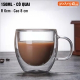 Cốc Thủy Tinh 2 Lớp Cách Nhiệt | Cốc Uống Nước, Cốc Uống Cà Phê Thủy Tinh Borosilicate – ảnh 13