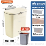 Thùng rác treo tường thông minh Besan - thùng rác treo cánh tủ bếp, treo tường nhà vệ sinh đa năng tiện lợi – ảnh 27