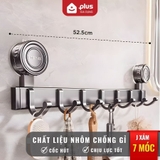 Thanh Móc Treo Đồ Cốc Hút Không Khoan Tường, Chịu Tải 30Kg, Móc Treo Đồ Dán Tường Bám Dính Chắn Chắn – ảnh 14