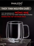 Cốc Thuỷ Tinh Borosilicate 2 Lớp Cách Nhiệt Có Tay Cầm Cao Cấp PHALEDO P-0924 – ảnh 4
