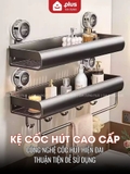 Kệ Để Đồ Nhà Tắm Cốc Hút Thông Minh Chống Nước, Chịu Tải 20Kg, Kệ Nhà Tắm Thép Carbon Không Gỉ LTENG – ảnh 2