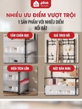 Tủ Đựng Giày Dép Lắp Ghép Có Thanh Móc Treo Đồ Tiện Lợi, Tủ Lắp Ráp Dễ Dàng, Móc Treo Nhôm Không Gỉ – ảnh 4