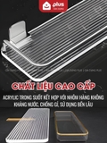 Kệ Dán Tường Không Cần Khoan Đục, Kệ Nhà Tắm Trong Suốt Sang Trọng, Nhôm Hàng Không Chống Gỉ Sét – ảnh 4