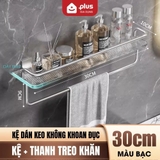 Kệ Dán Tường Không Cần Khoan Đục, Kệ Nhà Tắm Trong Suốt Sang Trọng, Nhôm Hàng Không Chống Gỉ Sét – ảnh 13