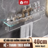 Kệ Dán Tường Không Cần Khoan Đục, Kệ Nhà Tắm Trong Suốt Sang Trọng, Nhôm Hàng Không Chống Gỉ Sét – ảnh 14