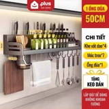 Kệ Để Dao, Đũa Nhà Bếp Dán Tường Không Khoan Đục, Giá Để Dao Bằng Nhôm Không Gỉ Sét, Chịu Tải 20Kg – ảnh 13